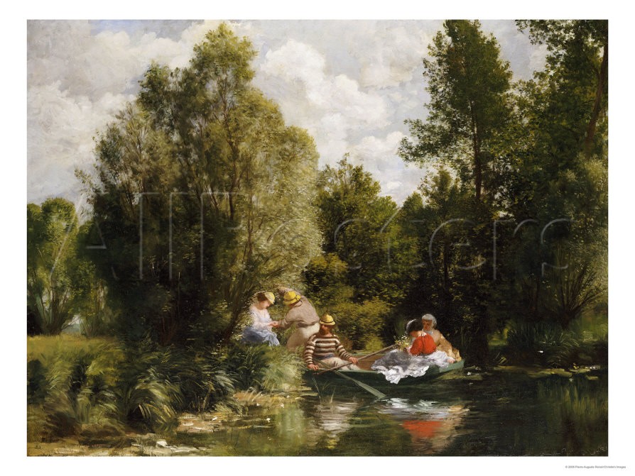 The Pond at Fees - Pierre Auguste Renoir Painting